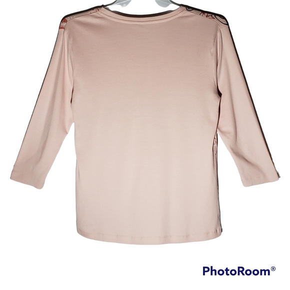 Allyson Whitmore PXL pink baddazed front pullover Top. 095 - Picture 4 of 4